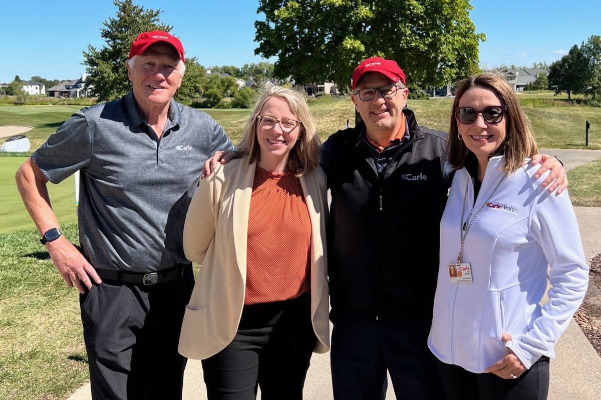 Participants pose at the Carle Golf Open.
