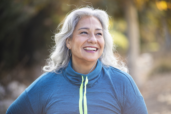 A portrait of a beautiful senior Mexican woman