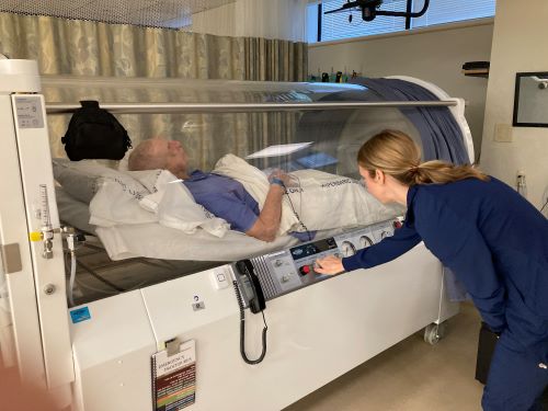 Hyperbaric oxygen therapy healed patient’s wound and touched his heart