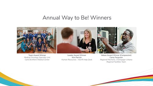 Celebrating Carle Health Annual Way to Be! winners' commitment to patients, colleagues