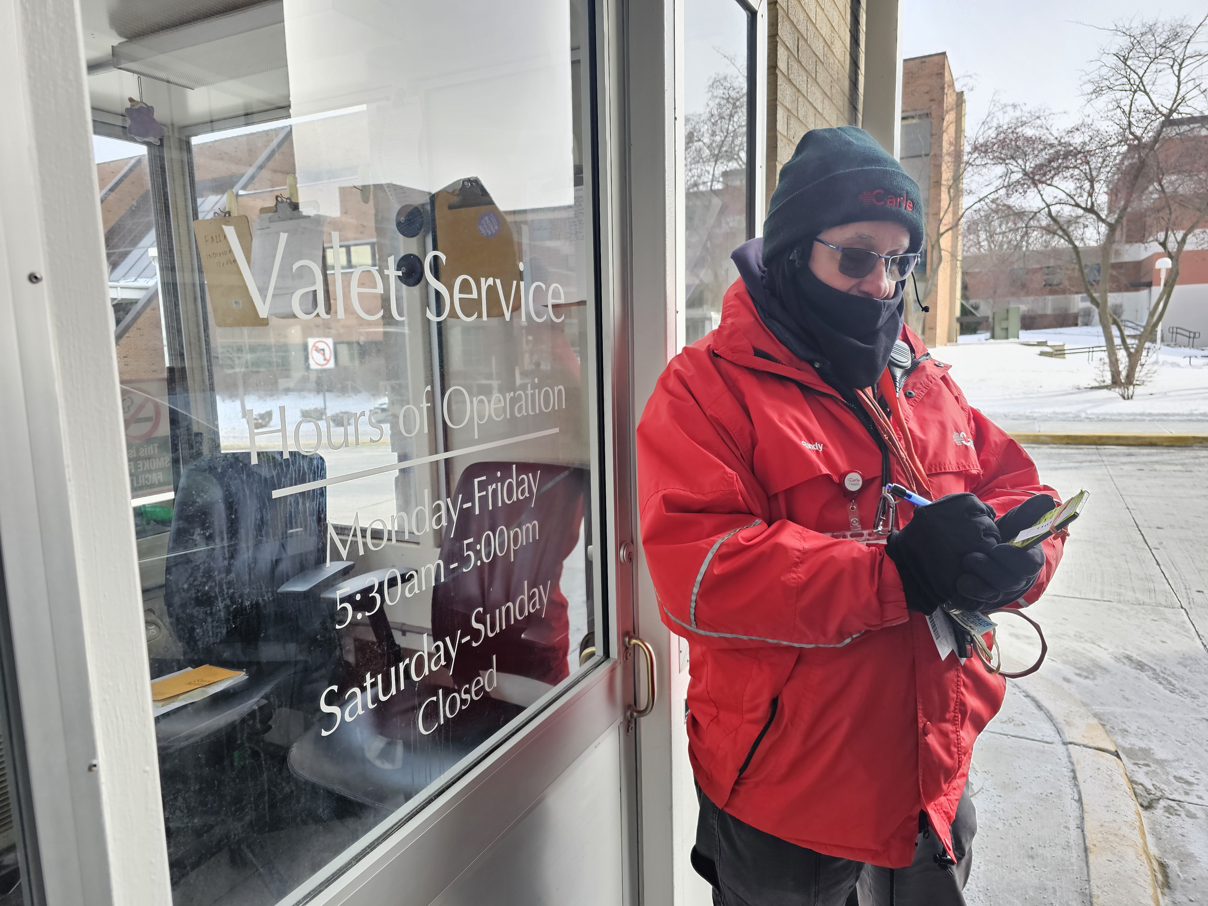Carle Health team members warm hearts working outside in the extreme cold