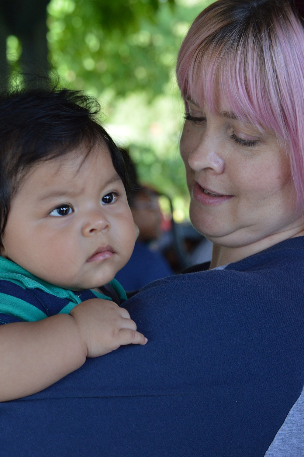 Elizabeth Reynolds with another child at a Health Beginnings event.